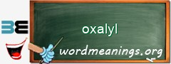 WordMeaning blackboard for oxalyl